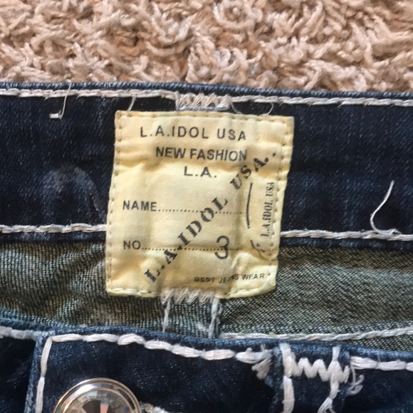 L.A. Idol USA Skinny Jeans w Rhinestones - Picture 4 of 4